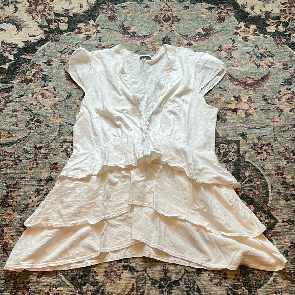 Anthropologie Left of Center Tiered Top, L